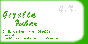 gizella nuber business card